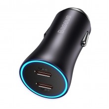 Автомобильное зарядное устройство Baseus Golden Contactor Pro 2x USB-C 40W Black (CGJP000013)