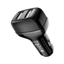 Автомобильное зарядное устройство в прикуриватель HOCO 2USB порта 2.4A Black (Z36)