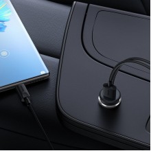Автомобильное зарядное устройство беспроводное Baseus с держателем MagSafe 40 Вт Black (SUCX040001)