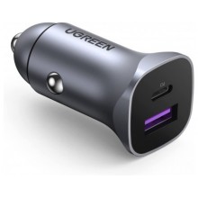 Автомобильное зарядное устройство Ugreen 30W PD Quick Charge 4.0 PPS Grey (CD130)