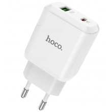Сетевое зарядное устройство HOCO Favor dual port PD20W 3 A QC3.0 White (N5) Сетевое зарядное устройство HOCO Favor dual port PD20W 3 A QC3.0 White (N5)