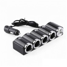 Тройник разветвитель прикуривателя OLESSON 1504 120W 12/24V 1200mА Black (KT77709833)