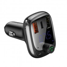 Bluetooth FM передатчик Baseus автомобильное зарядное устройство Quick Charge 4.0 BT 5.0 (CCTM-B01)