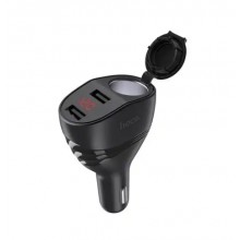 Автомобильное зарядное устройство в прикуриватель HOCO 2USB порта 96W 3.1A с LED индикатором Black (Z34)
