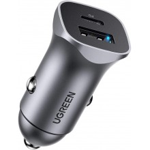 Автомобильное зарядное устройство UGREEN USB C адаптер для быстрой зарядки PD и QC3.0 20W (CD130)