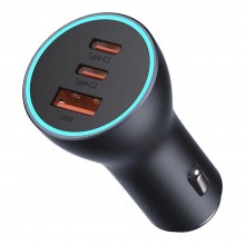 Автомобильное зарядное устройство Baseus Golden Contactor Pro Triple Fast Charger 65W Dark Gray (CGJP010013)