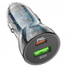 Автомобильное зарядное устройство HOCO Discovery Edition 3А 18W QC3.0 Transparent black (Z47А)