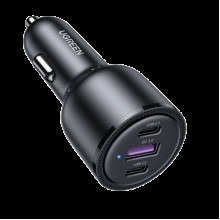 Автомобильное зарядное устройство Ugreen 2x USB Type C / 1x USB 69W Power Delivery Quick Charge Black (CD239)