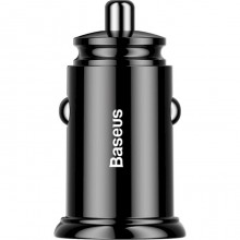 Автомобильное зарядное устройство BASEUS Circular Plastic 30W Dual QC3.0 Quick Car Charger Black (CCALL-YD01)