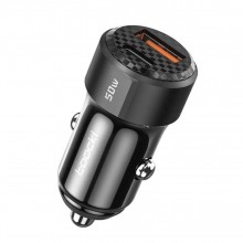 Автомобильное зарядное устройство Toocki 50W Type-C 20w + USB 30w Black (TQ-CC25)