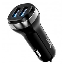 Автомобильное зарядное устройство в прикуриватель HOCO Superior 2USB 2.4A 5V с LED индикатором Black (Z40)