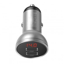 Автомобильное зарядное устройство Baseus 2x USB 4.8A 24W Silver (CCBX-0S)