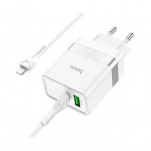 Сетевое зарядное устройство Hoco PD 30W + QC 3.0 + кабель Type-C на Lightning 1м White(N21) Сетевое зарядное устройство Hoco PD 30W + QC 3.0 + кабель Type-C на Lightning 1м White(N21)