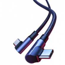 Зарядный кабель Ugreen US335 Type-C 90° 5А USB-C 100W QC 4.0 1м Black 