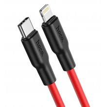 Кабель HOCO Plus Type-C Lightning 20W 1m Black-Red (X21)