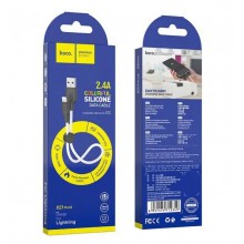 Кабель HOCO USB Lightning 2.4 A 0,25 m Black-White (X21) Кабель HOCO USB Lightning 2.4 A 0,25 m Black-White (X21)