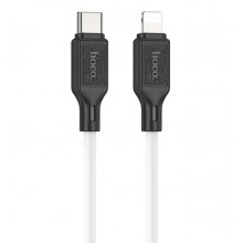 Кабель для зарядки и синхронизации HOCO PD QC3.0 Type-C Lightning 20W 3A 1m в силиконовой оплётке White (X90) Кабель для зарядки и синхронизации HOCO PD QC3.0 Type-C Lightning 20W 3A 1m в силиконовой оплётке White (X90)