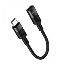 Кабель HOCO adapter cable Type-C Lightning Female 0,1m Black (U107)