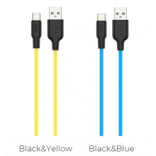 Кабель HOCO Plus Type-C Lightning 20W 1m Black-Yellow (X21)