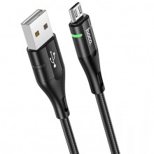 Кабель Hoco Shadow MicroUSB 2.4A, 1.2 m Black (U93)