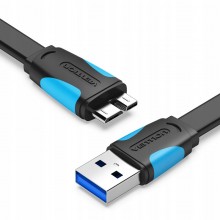 Дата кабель Vention USB 3.0 - Micro USB-B 10pin плоский 0.5м Black (VAS-A12-B050) Дата кабель Vention USB 3.0 - Micro USB-B 10pin плоский 0.5м Black (VAS-A12-B050)