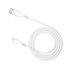 Кабель HOCO microUSB USB 2.4 A 1m White (X37)