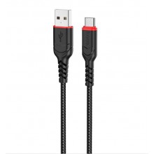 Кабель для зарядки и синхронизации HOCO USB Type-C 3A в нейлоновой оплётке 1m Black (X59)