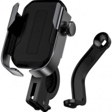 Велодержатель зажим для смартфона на руль велосипеда мотоцикла BASEUS Armor Motorcycle Holder Black (SUKJA-01) Велодержатель зажим для смартфона на руль велосипеда мотоцикла BASEUS Armor Motorcycle Holder Black (SUKJA-01)