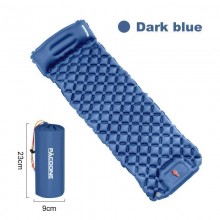 Надувной матрас с подушками со встроенным насосом Pacoone Outdoor Camping Sleeping Pad Dark Blue (SD-01)