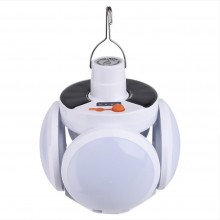 Светодиодная лампа CHEGITO LED лампа на аккумуляторе солнечная батарея USB White (L0158)