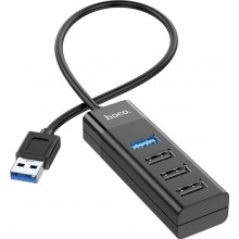 Кабель-переходник Hoco Easy mix 4-in-1 конвертер USB к USB3.0+USB2.0 х 3 0,3m Black (HB25) Кабель-переходник Hoco Easy mix 4-in-1 конвертер USB к USB3.0+USB2.0 х 3 0,3m Black (HB25)