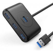 USB-хаб Ugreen USB 3.0 hub 4 порта 1М Black (CR113)