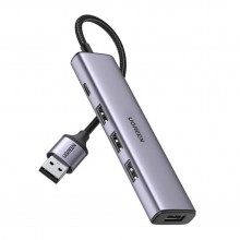 USB-хаб разветвитель Ugreen HUB USB Type A - 4x USB 3.0 20cm Grey (CM473) USB-хаб разветвитель Ugreen HUB USB Type A - 4x USB 3.0 20cm Grey (CM473)