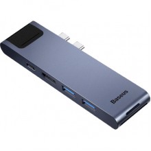 USB-хаб концентратор Baseus Thunderbolt C 7-in-1 - Gray (CAHUB-L0G) USB-хаб концентратор Baseus Thunderbolt C 7-in-1 - Gray (CAHUB-L0G)