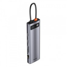 USB-хаб концентратор Baseus Metal Gleam Multi-functional 11-in-1 Gray (CAHUB-CT0G) USB-хаб концентратор Baseus Metal Gleam Multi-functional 11-in-1 Gray (CAHUB-CT0G)