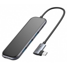 USB-хаб Baseus Multi-functional HUB (Type-C to 3xUSB3.0+HD4K+PD) Gray (CAHUB-BZ0G)
