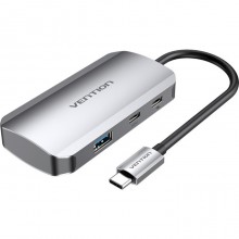 USB-хаб VENTION 5-in-1 USB-C to USB3.0x3/USB-C/PD Grey (TNDHB) USB-хаб VENTION 5-in-1 USB-C to USB3.0x3/USB-C/PD Grey (TNDHB)