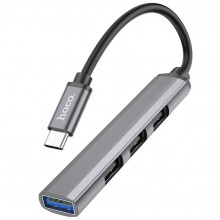 Кабель-переходник HOCO 4 in 1 адаптер Type-C to USB3.0+USB2.0*3 Metal Gray (HB26) Кабель-переходник HOCO 4 in 1 адаптер Type-C to USB3.0+USB2.0*3 Metal Gray (HB26)