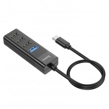 Кабель-переходник Hoco Easy mix 4-in-1 конвертер Type-C USB3.0+USB2.0 х 3 0,3m Black (HB25) Кабель-переходник Hoco Easy mix 4-in-1 конвертер Type-C USB3.0+USB2.0 х 3 0,3m Black (HB25)