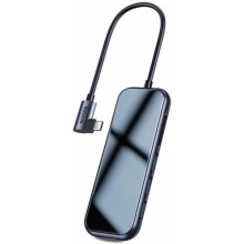 USB-хаб Baseus Multi-functional HUB (Type-C to 3xUSB3.0+HD4K+SD/TF+PD) Deep gray (CAHUB-CZ0G)