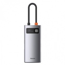 USB-хаб концентратор Baseus Metal Gleam Series 4-in-1 Multifunctional Type-C Grey (CAHUB-CY0G) USB-хаб концентратор Baseus Metal Gleam Series 4-in-1 Multifunctional Type-C Grey (CAHUB-CY0G)