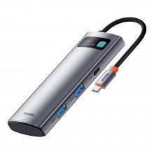 USB-хаб концентратор Baseus Metal Gleam Series 7in1 Type C HDMI TF PD Grey (WKWG020113) USB-хаб концентратор Baseus Metal Gleam Series 7in1 Type C HDMI TF PD Grey (WKWG020113)