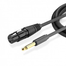 Аудио кабель для микрофона усилителя UGREEN AV131 Jack 6.3 mm to XLR Female AV Cable 3 m Black (AV131) Аудио кабель для микрофона усилителя UGREEN AV131 Jack 6.3 mm to XLR Female AV Cable 3 m Black (AV131)