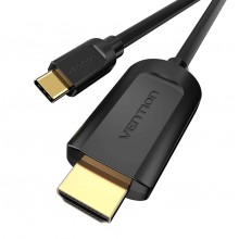 Видеокабель переходник Vention USB Type-C to HDMI Thunderbolt 3 v.1.4 4K 30Hz 2K 30Hz 1.5m Black (CGUBG) Видеокабель переходник Vention USB Type-C to HDMI Thunderbolt 3 v.1.4 4K 30Hz 2K 30Hz 1.5m Black (CGUBG)