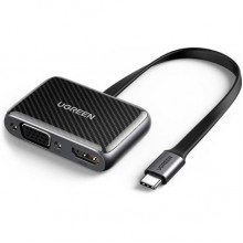 Адаптер переходник Ugreen USB Type-C to HDMI VGA порт-репликатор Black (CM303)