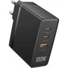Зарядное устройство Vention Ultra с 3 портами USB (C+C+A) GaN 100W Black (FEGB0-EU)