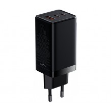 Сетевое зарядное устройство Baseus GaN3 Pro 1USB + 2Type-C 65W Black (CCGP050101) Сетевое зарядное устройство Baseus GaN3 Pro 1USB + 2Type-C 65W Black (CCGP050101)