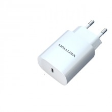 Сетевое зарядное устройство Vention PD 20W Type-C быстрая зарядка White (FADWO-EU) Сетевое зарядное устройство Vention PD 20W Type-C быстрая зарядка White (FADWO-EU)