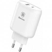 Сетевое зарядное устройство Baseus Bojure Series Type-C PD+U quick charge charger EU 36W White (CCALL-BG02)