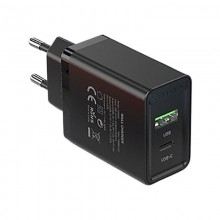 Сетевое зарядное устройство Vention с 2 портами USB A + USB C 18 Вт + 20 Вт PD Black (FBBBO-EU) Сетевое зарядное устройство Vention с 2 портами USB A + USB C 18 Вт + 20 Вт PD Black (FBBBO-EU)
